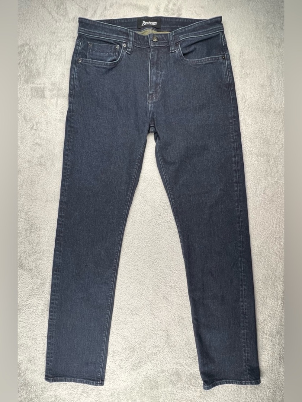 Revtown Automatic Jeans Mens 32x34 Dark Blue Decade Denim Straight Stretch